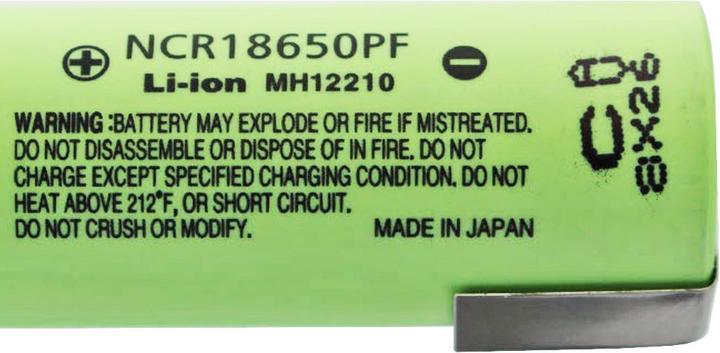Image du produit Panasonic Batterie NCR18650PF - (NCR18650PD) + étiquette à souder Z (1 pcs, 18650, 2900 mAh)