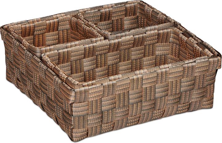 Actual product image Relaxdays 4x storage basket (1 x, 23.5 x 23.5 x 8.5 cm)