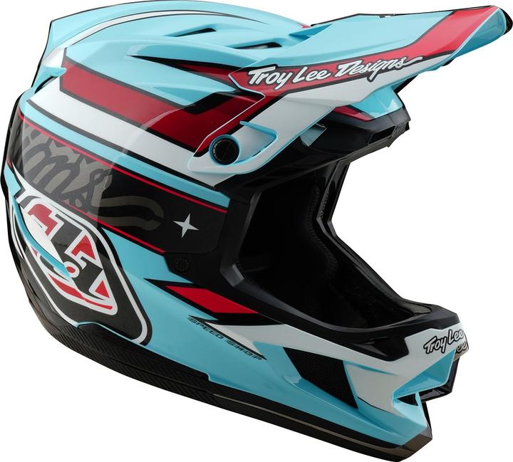 Produktbild Troy Lee Designs D4 Polyacrylite MIPS Helm, Linear, blue, M | 57-58cm