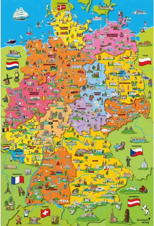 Immagine prodotto Schmidt Spiele Mappa della Germania con immagini (200 pezzi)