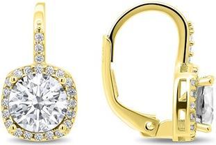 Produktbild Brilio Silver - Charming gold-plated earrings with zircons EA122Y