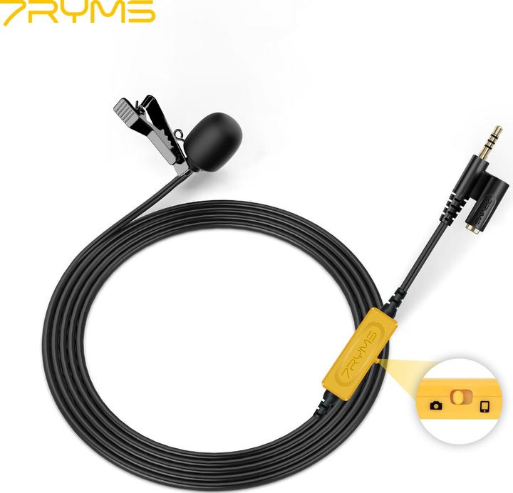 Actual product image 7Ryms Multi-functional Lavalier Microphone (4.5m)