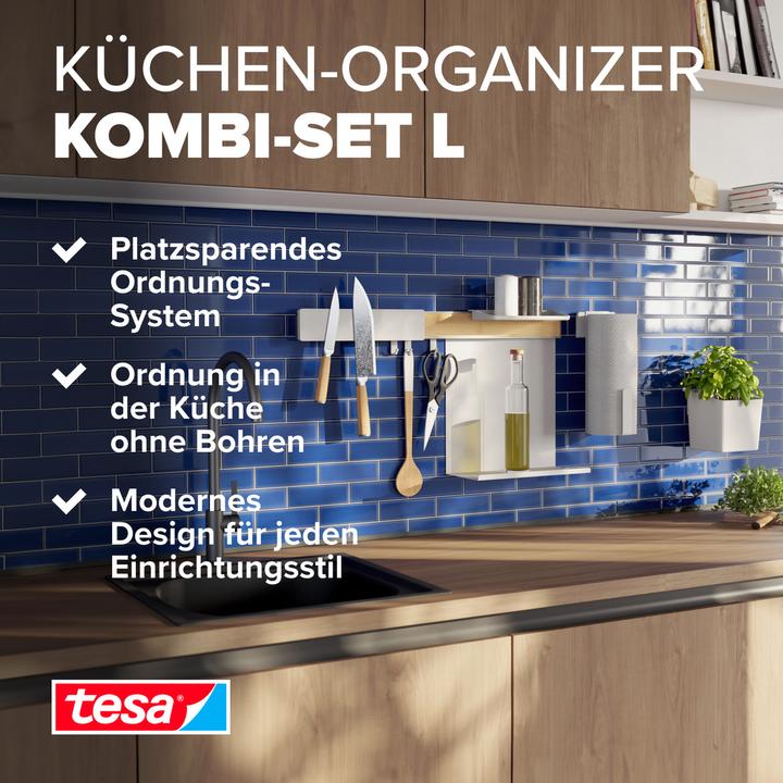 Produktbild tesa Küchenorganizer Kombi-Set L zum Kleben