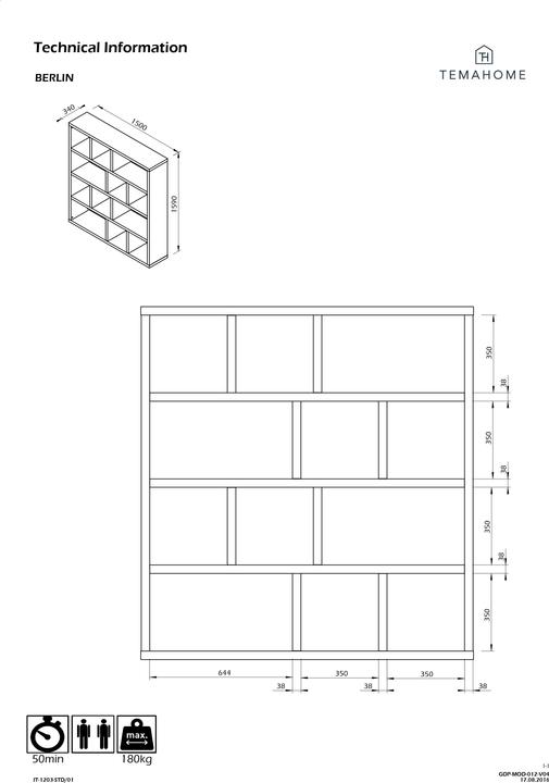 Immagine prodotto Temahome Berlino (150 x 34 x 159 cm)