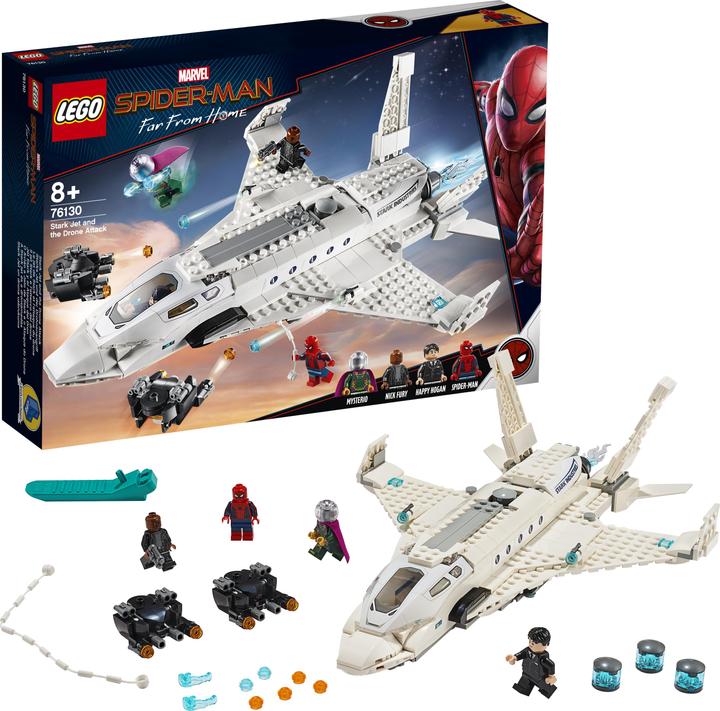 Immagine prodotto LEGO Il jet di Stark e l'attacco del drone (76130, LEGO Marvel)