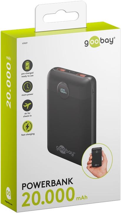 Actual product image Goobay Powerbank compact 20,000 mAh (20 mAh, 22.50 W, 77 Wh)