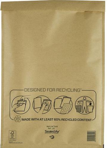 Immagine prodotto Sealed Air Mail Lite J/6 Busta dorata senza finestra 320 mm x 450 mm striscia peel-off (50 x)