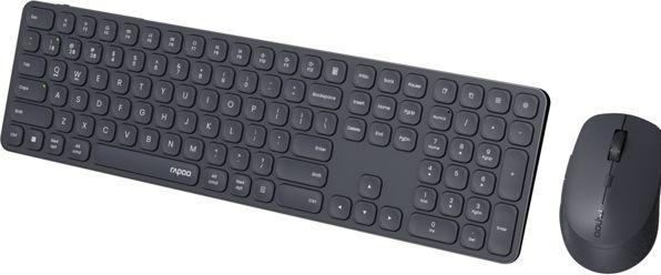 Actual product image Rapoo Wireless multi-mode desk set 9810M, QWERTZ, dark grey (00228039) (DE, Wireless)