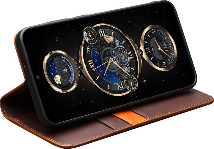 Image du produit QiAlino Fourre Flip Matt Wallet cuir véritable (Samsung Galaxy S25+)