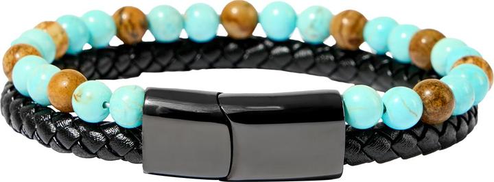 Actual product image Joe Browns Double Layered Braided Leather Bracelet