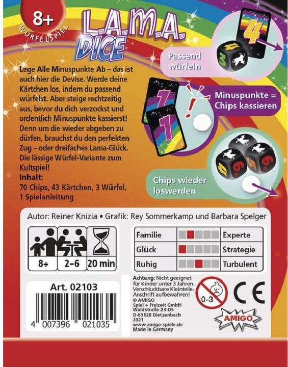 Productafbeelding Amigo Lama Dobbelsteen (Duits)