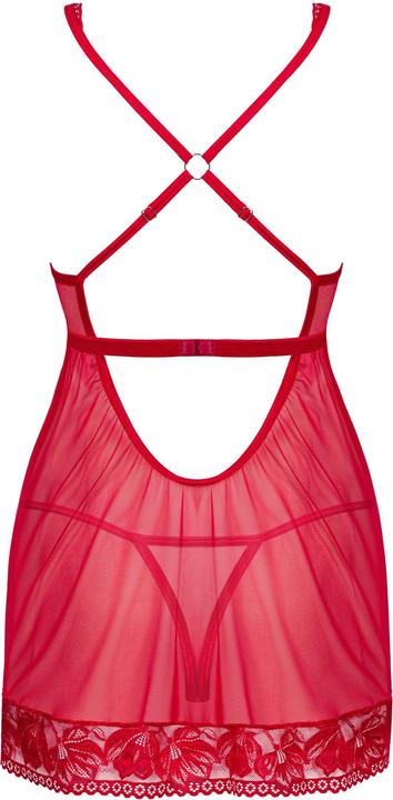 Actual product image Obsessive Lacelove Babydoll & Thong Red Xl/Xxl (L, XL)