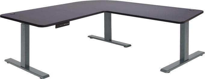 Produktbild Swisshandel24 Eck-Schreibtisch, Computertisch, elektrisch höhenverstellbar 178x178cm 84kg schwarz, anthrazit-gra