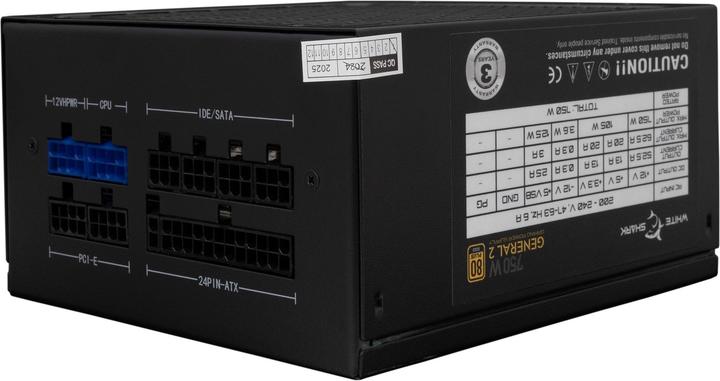 Image du produit White Shark Shark GPSU-750W General-2 750W 80+ GOLD Full Modular (750 W)