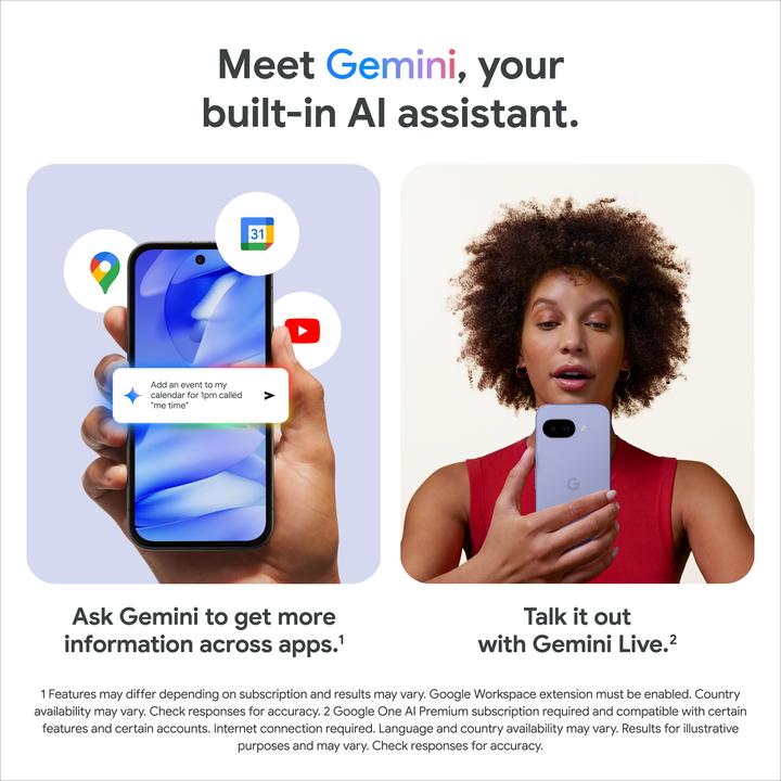 Produktbild Google Pixel 9a (256 GB, Iris, 6.30", SIM + eSIM, 48 Mpx, 5G)