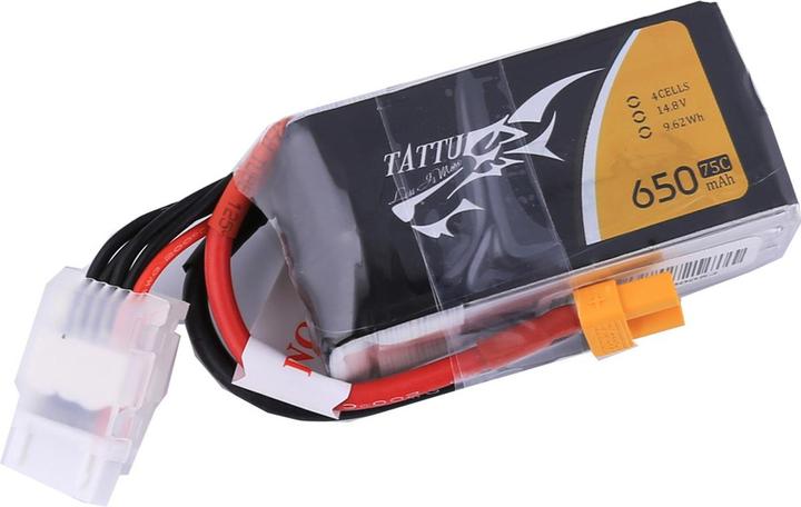 Productafbeelding Tattu RC batterij LiPo 650 mAh 14,8 V 75C (14.80 V, 650 mAh)