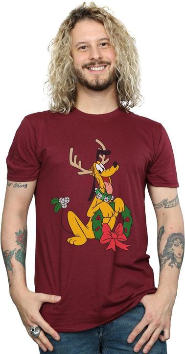 Immagine prodotto Disney Pluto Christmas Reindeer Maglietta Uomo (L)