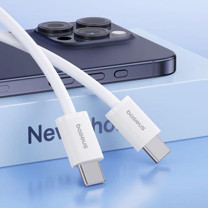 Immagine prodotto Baseus Superior Series ll USB-C - Cavo USB-C 30W 480Mb/s 1m - bianco (1 m, USB 2.0)