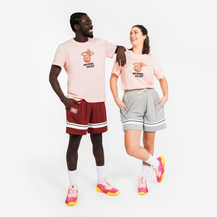 Image du produit Tarmak Short de basketball NBA homme/femme - SH 900 AD Rouge bordeaux (S)