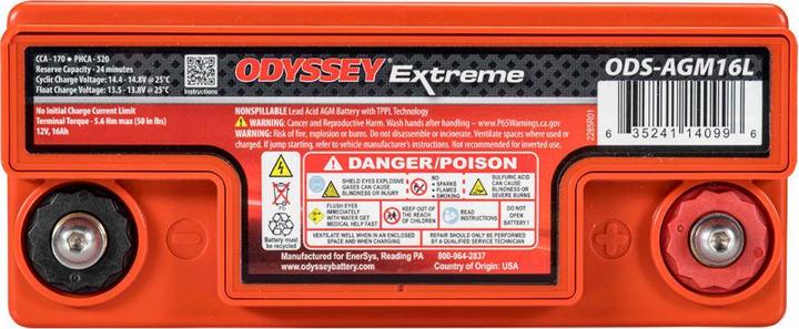 Actual product image EnerSys PC680 Odyssey motorcycle battery (DIN 51913) (12 V, 16 Ah, 220 A)