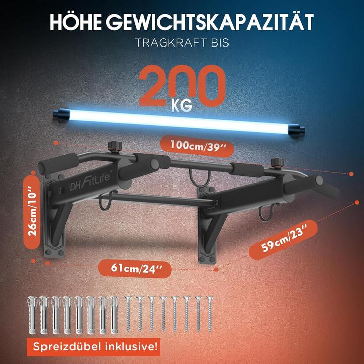 Actual product image DH FitLife Klimmzugstange für Wandmontage