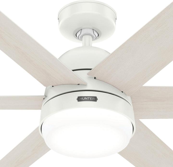 Produktbild Hunter Fans DC Deckenventilator Arete Weiss mit Licht & Fernbedienung (42.70 dB)