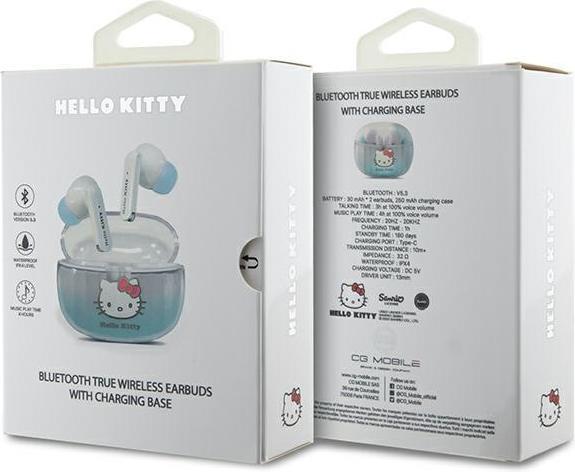 Image du produit Hello Kitty słuchawki Bluetooth HKTWSHDGKEQ TWS + stacja dokująca niebieski/blue Gradient Electropla