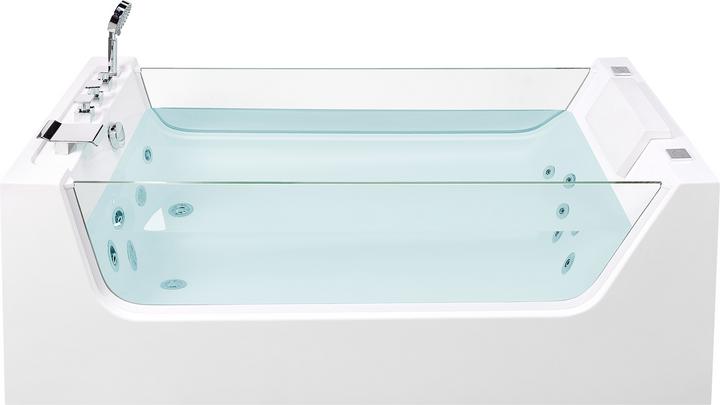 Produktbild Beliani Whirlpool Badewanne weiss freistehend rechteckig 170 x 80 cm OYON (80 cm, 170 cm)