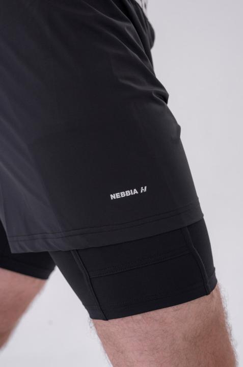 Image du produit Nebbia Short double couche avec poches intelligentes 318 noir (XXL)