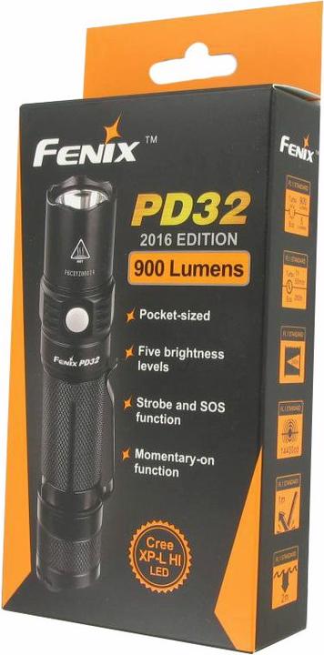 Produktbild Fenix Taschenlampe PD32 2016 Cree XP-L HI LED Taschenlampe mit bis zu (12.95 cm, 1200 lm)
