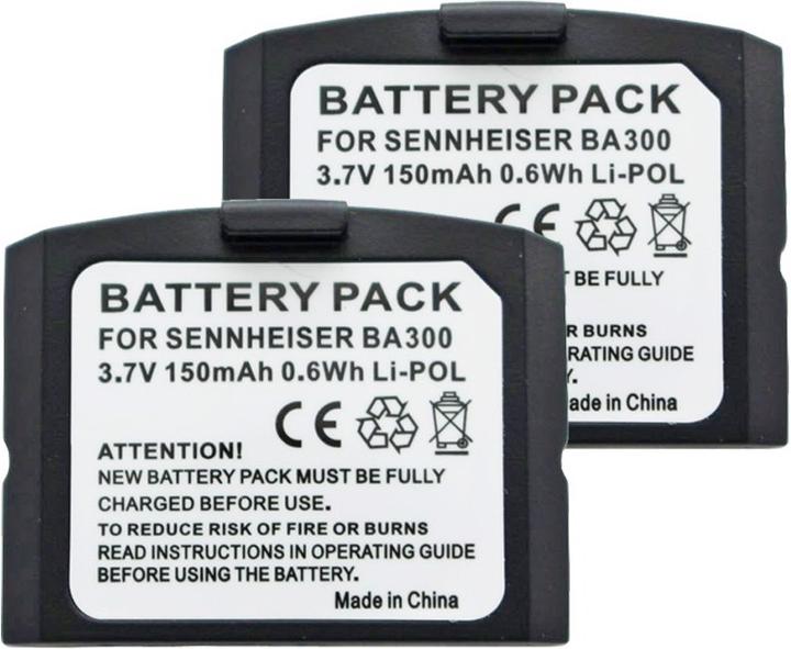 Image du produit Sennheiser Jeu de piles 2 Batterie adaptée à BA300, 500898, IS 410 (2 pcs, Spécifique à l'appareil, 140 mAh)