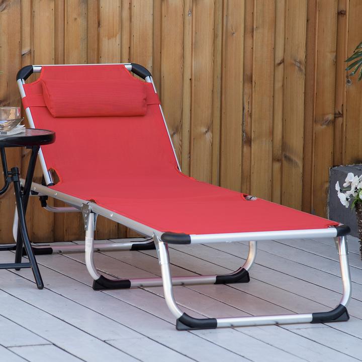 Immagine prodotto Outsunny Lettino da giardino regolabile a 5 livelli (80 cm)