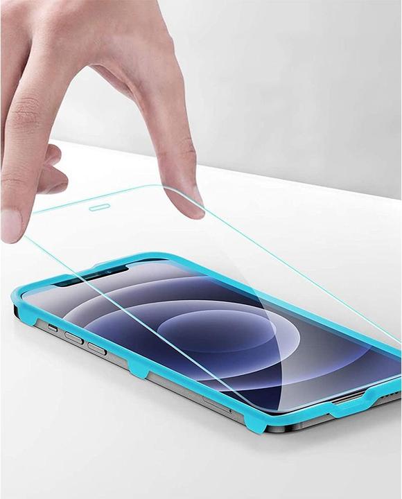 Produktbild Apfelkiste - Panzer Glas Displayschutzfolie mit Montagerahmen (2er Set) (2 Stück, Apple iPhone 13 Pro Max)