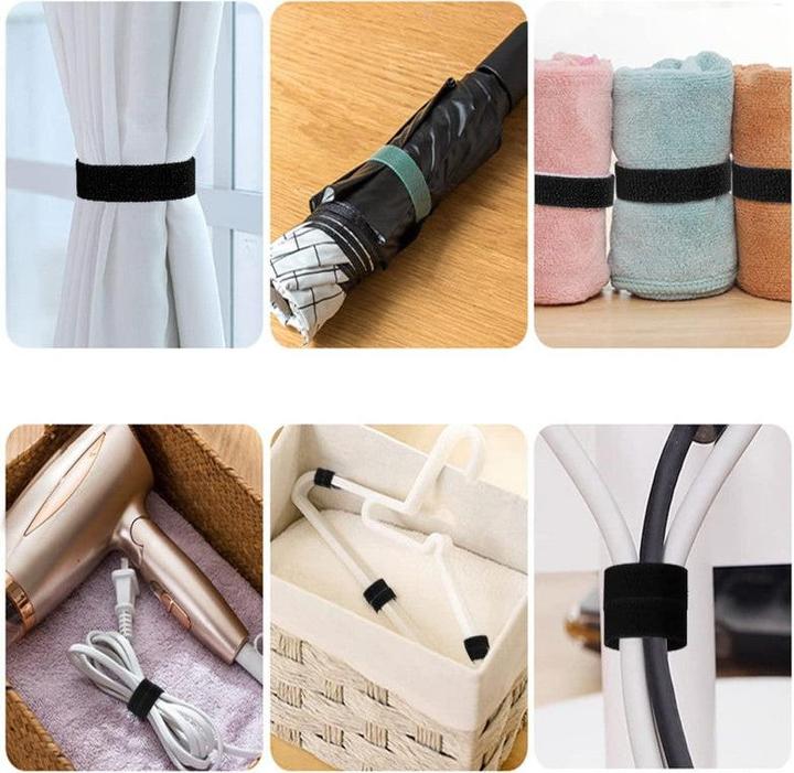 Image du produit Hermex 5m x 20mm Rouleau de bande Velcro Passage de câble Velcro Collier de serrage (500 cm)
