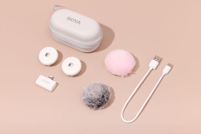 Productafbeelding Boya Omic-U (wit) Draadloze microfoon met twee kanalen voor Android-apparaten (Omic-U)