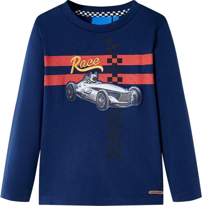 Produktbild VidaXL Kinder-Langarmshirt Marineblau 140,Material: 100 (140)