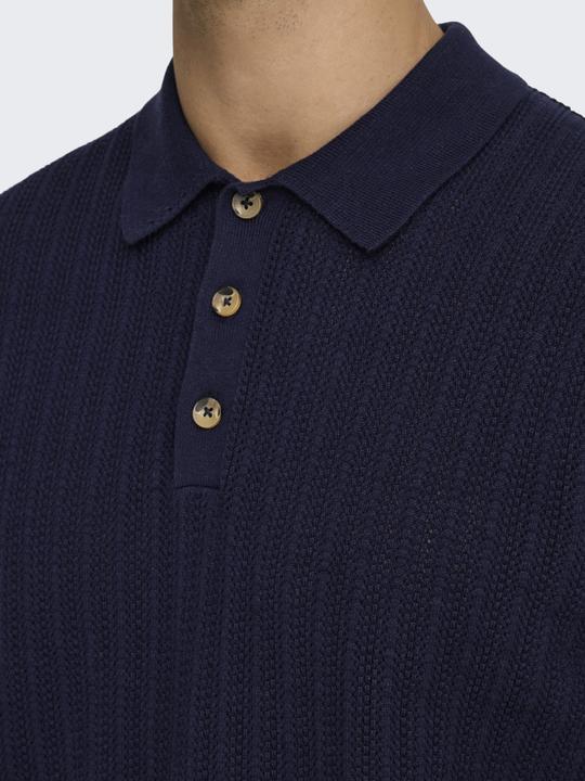 Actual product image Only & Sons ONSMOON Gestricktes Polo-Hemd Polo (M)