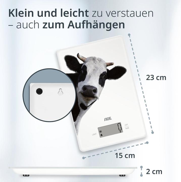 Image du produit ADE Küchenwaage Inka digital Motivdruck Kuh, Bedienungsart