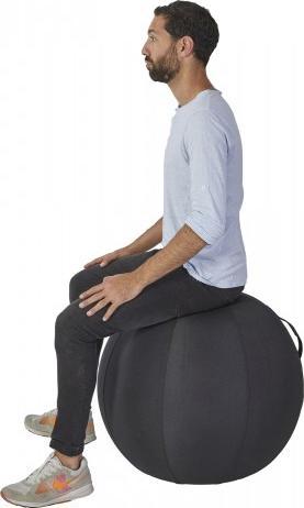 Actual product image Alba Seat ball "MHBALL", black Cover: polyester, seat diameter: 650 mm, with handle for (65 cm)