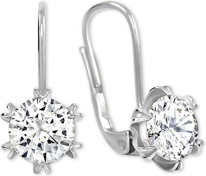 Brilio Silver - Shimmering earrings with crystal 436 001 00407 04