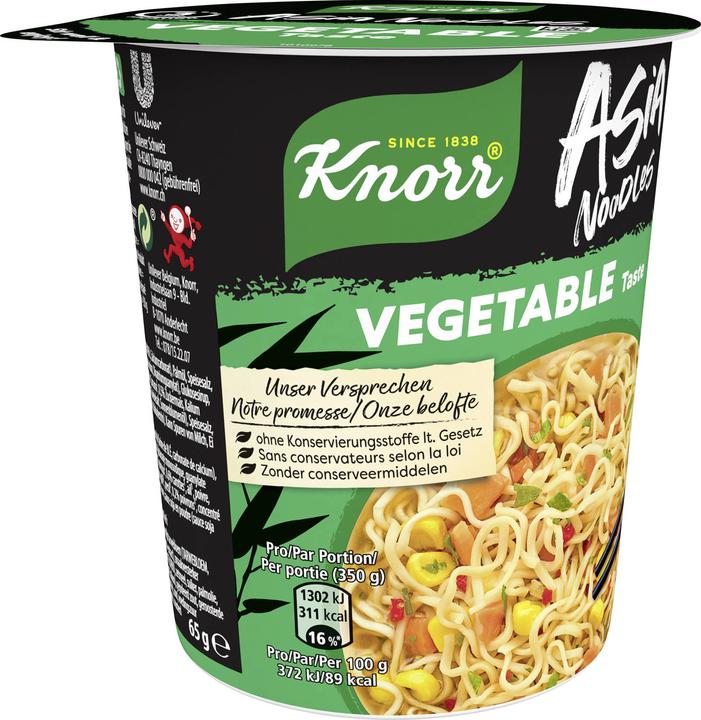 Image du produit Knorr Asia Noodles Vegetable gobelet snack asiatique au savoureux goût de légumes, prêtes en 3 minutes (79 g)