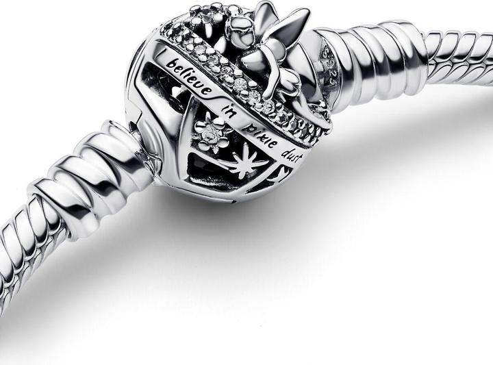 Actual product image Pandora Disney Tinker Bell Clasp Moments Snake Bracelet (20 cm, Silver 925)