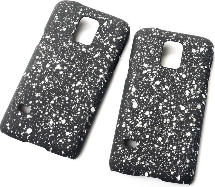 Produktbild König Design Handy Hülle Schutz Case Bumper Etuis für Samsung Galaxy S5 Mini 3D Sterne Weiss (Samsung Galaxy S5 Mini)