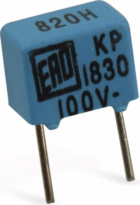 Actual product image Vishay ROEDERSTEIN film capacitor KP1830, 820 pF