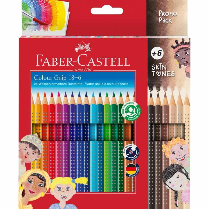 Immagine prodotto Faber-Castell Grip a colori (Ordinati, 24 x)