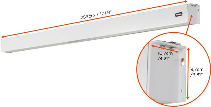 Actual product image Celexon Motor screen Battery V2.0 Motor Pro Plus 240x135 cm 16:9 (43", 16:9)