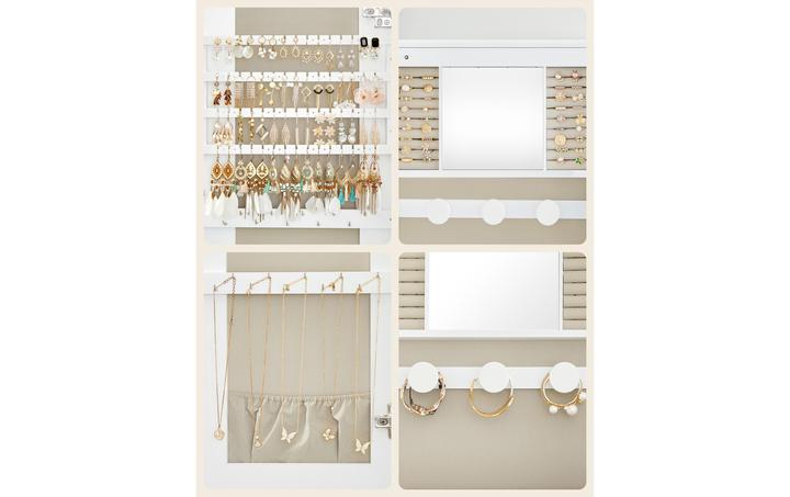 Image du produit Songmics Porte-bijoux miroir