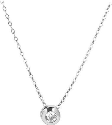 Actual product image Brilio Silver - Silver necklace with crystal 476 001 00118 04 (chain. pendant)