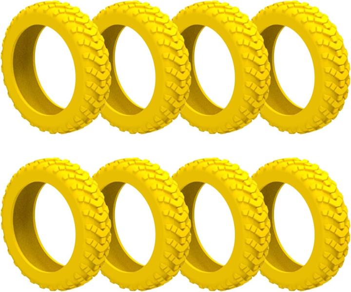 Actual product image Swissdetector Suitcase tire cover - Silent - 8 Pcs - Yellow (Luggage scale)