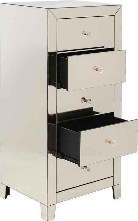 Image du produit Designlife Commode haute Luxury Champagne 5-tiroirs (49 x 41 x 110 cm)